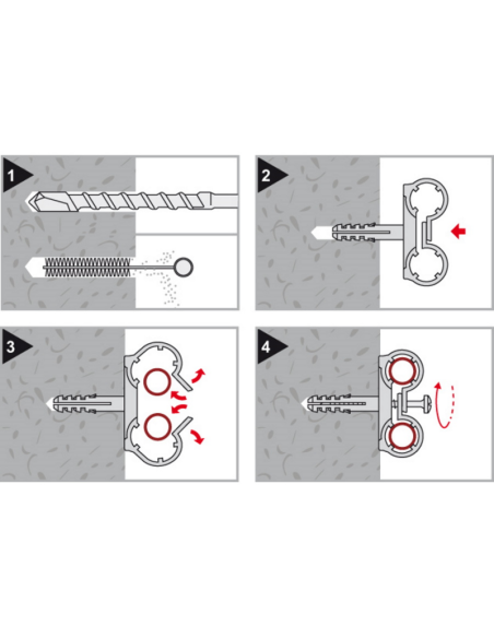 Единична скоба СТN Ф16 с дюбел и винт (ЕДИНИЧНА)