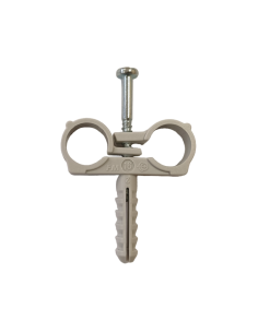 Двойна скоба СТN Ф18 с дюбел и винт (ДВОЙНА)