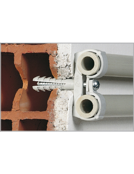 Двойна скоба СТN Ф18 с дюбел и винт (ДВОЙНА)