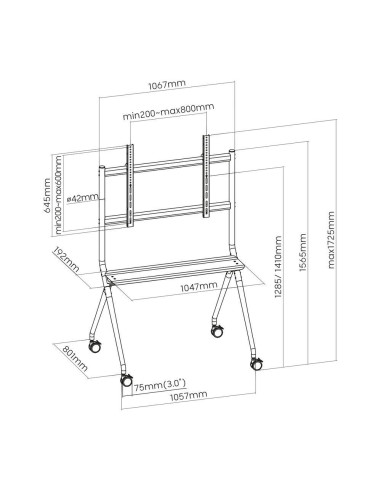ACT Мобилна стойка  TV 50-86-quot,, до 120кг