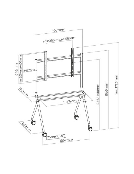 ACT Мобилна стойка  TV 50-86-quot,, до 120кг