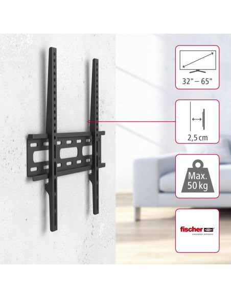 Стенна стойка за TV HAMA, 32-quot,-75-quot,, 220807