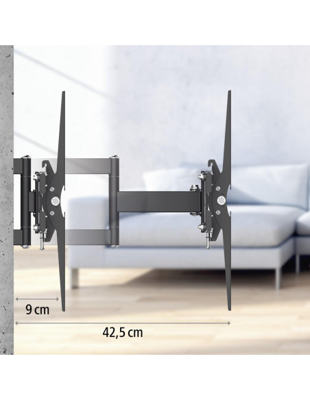Стенна стойка Hama Fullmotion TV, 32-65-quot,, регулируема, Черна