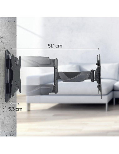 Стенна стойка за TV, FULLMOTION, до 48-quot,, 2 рамо, 220827