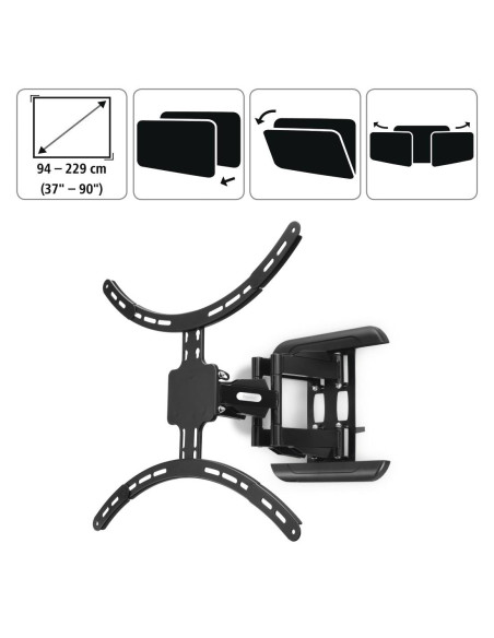 Стойка за TV Hama FULLMOTION, 229 см (90-quot,) до 50 кг, напълно мобилна, 220837