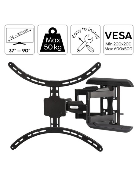 Стойка за TV Hama FULLMOTION, 229 см (90-quot,) до 50 кг, напълно мобилна, 220837