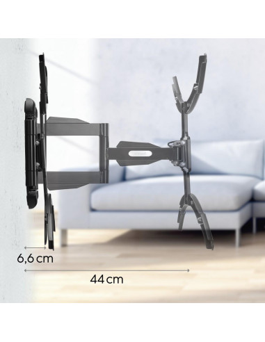 Стойка за TV Hama FULLMOTION, 229 см (90-quot,) до 50 кг, напълно мобилна, 220837