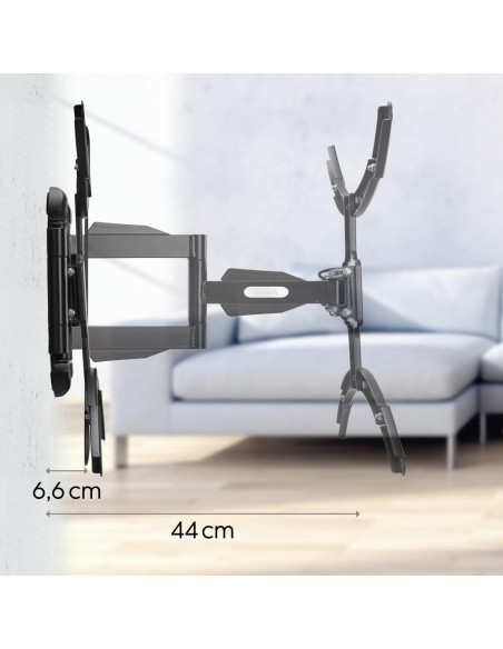 Стойка за TV Hama FULLMOTION, 229 см (90-quot,) до 50 кг, напълно мобилна, 220837