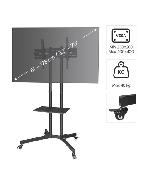 HAMA Мобилна стойка за TV Trolley , до / 75-quot,, 220874