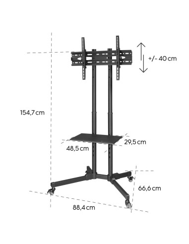 HAMA Мобилна стойка за TV Trolley , до / 75-quot,, 220874
