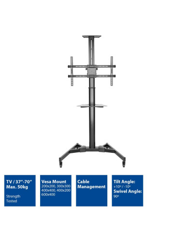 Мобилна стойка, 37-quot,-70-quot,, За под, ACT AC8370