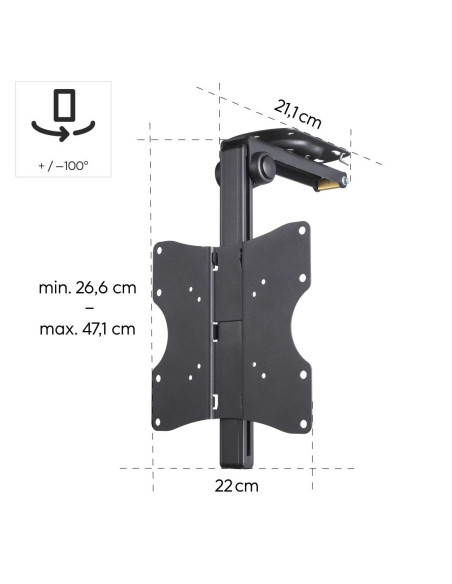 HAMA Стойка за TV за монтаж на таван, 117 cm (46-quot,) , до 20 кг, 220876