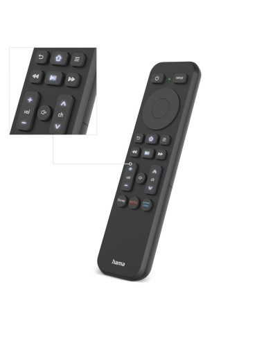 HAMA Дистанционно управление за TV + Netflix, Prime Video, бутони Disney+, програмируемо
