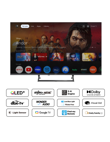 METZ Телевизор 50-quot, 50MQF7500Z UHD QLED SMART TV, 120Hz, 4K, Google TV, 126.0см
