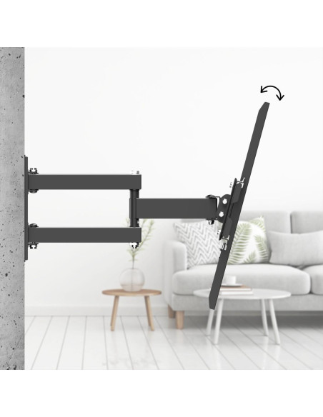 Стенна стойка за TV, 32 - 75-rdquo,, до 40 кг, въртяща се, накланяща се, издърпваща се