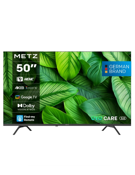 METZ Телевизор 50-quot, UHD LED SMART TV, 4K Ultra HD, Google TV, Frameless