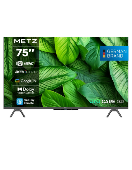 METZ Телевизор 75-quot, UHD LED SMART TV, 4K, Google TV, Frameless