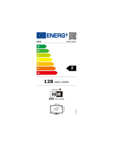METZ Телевизор 75-quot, UHD LED SMART TV, 4K, Google TV, Frameless