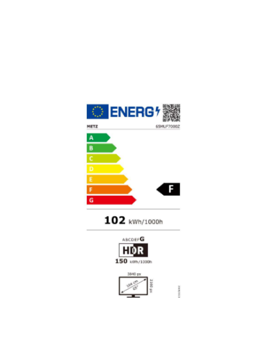 METZ Телевизор 65-quot, UHD LED SMART TV, 4K, Google TV, Frameless