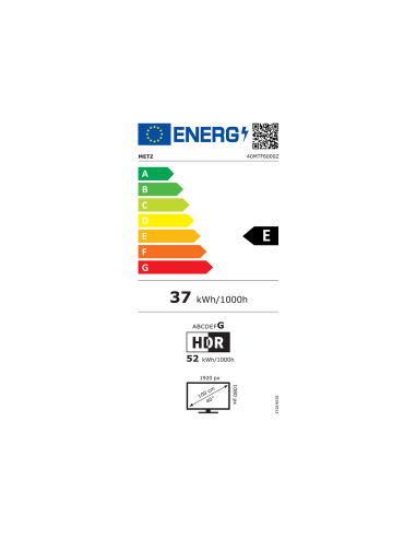 METZ Телевизор 40MTF6000Z 40-quot, FullHD, LED TV, черен