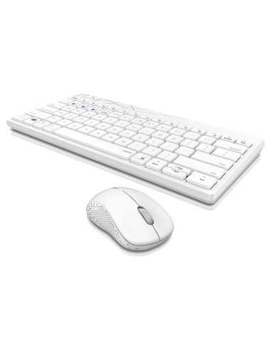 Комплект клавиатура и мишка RAPOO 8000M, Бял