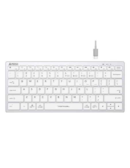 Безжична клавиатура A4TECH FBX51C FStyler, бял