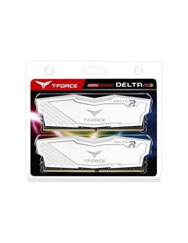 Памет Team Group T-Force Delta RGB White DDR4 16GB (2x8GB) 3200MHz 1.35V