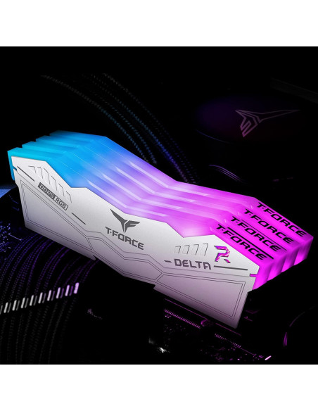 Памет Team Group T-Force Delta RGB White DDR5 32GB (2x16GB) 6000MHz CL38