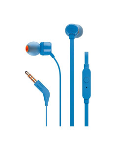 Слушалки JBL T110, In Ear, Син