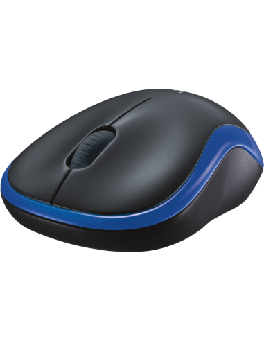 Безжична оптична мишка LOGITECH M185, USB, Син/Черен