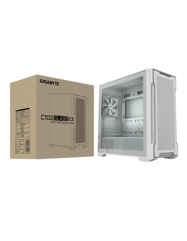 Кутия Gigabyte C102 Glass ICE, Mid-Tower