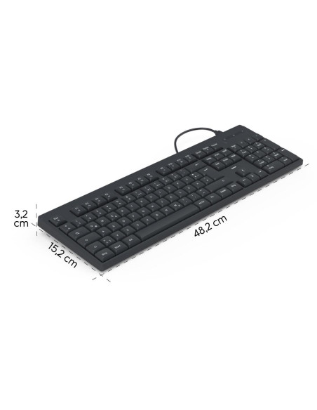 HAMA Жична клавиатура CK-100, кирилизирана, USB-C, USB-A