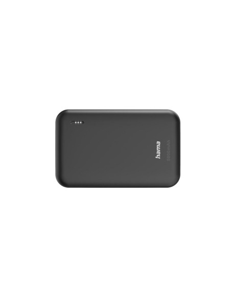 HAMA Външна батерия -quot,Pocket 5-quot, Power Pack, 5000 mAh, Изходи: 2x USB-A, антрацит