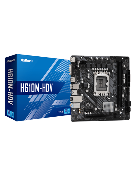 Дънна платка ASRock H610M-HDV, LGA1700, mATX