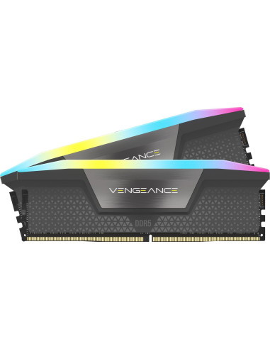 Памет Corsair Vengeance Gray RGB DDR5 64GB (2x32GB), 5600MHz, AMD EXPO -amp, Intel XMP