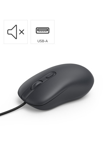 Оптична мишка HAMA CM-200, 4 бутонна, безшумна, с кабел, черна