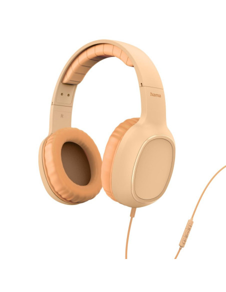 HAMA Слушалки с микрофон -quot,Fun C-quot,, USB-C, водач за кабел от едната страна, Оранжев