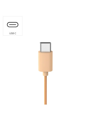 HAMA Слушалки с микрофон -quot,Fun C-quot,, USB-C, водач за кабел от едната страна, Оранжев