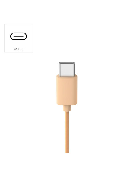 HAMA Слушалки с микрофон -quot,Fun C-quot,, USB-C, водач за кабел от едната страна, Оранжев