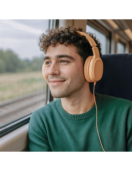 HAMA Слушалки с микрофон -quot,Fun C-quot,, USB-C, водач за кабел от едната страна, Оранжев