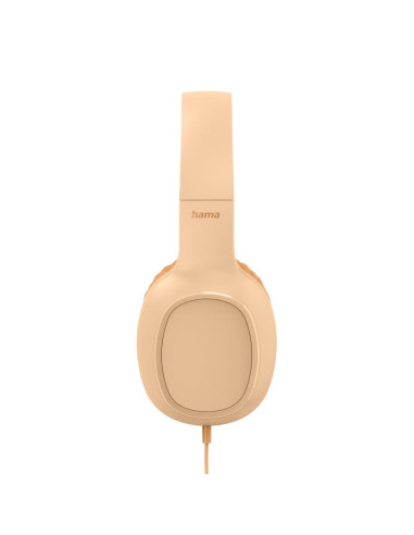 HAMA Слушалки с микрофон -quot,Fun C-quot,, USB-C, водач за кабел от едната страна, Оранжев