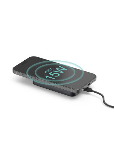 HAMA Безжична външна батерия Qi2, 10000mAh, индуктивно зареждане, антрацит