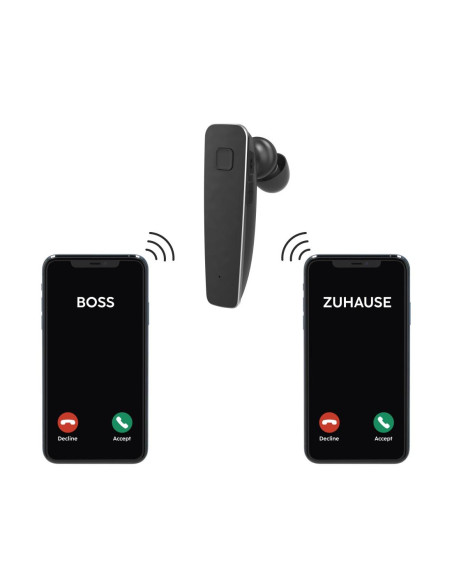 HAMA Блутут слушалка -ldquo,MyVoice2100-rdquo,, Multipoint, черен