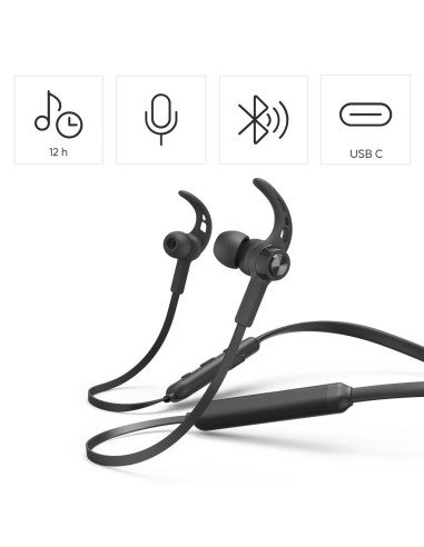HAMA Блутут слушалки, спортни, -quot,Freedom Neck III-quot,, микрофон, черни