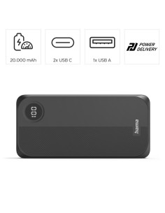 HAMA Външна батерия 20000 mAh, 3 изхода: 2 x USB-C, 1 x USB-A, черна 2
