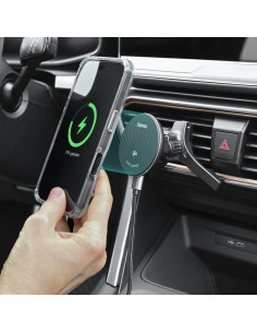 HAMA Безжично зарядно устройство Qi2, 15W, за кола, черно 2