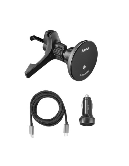 HAMA Безжично зарядно устройство Qi2, 15W, за кола, черно