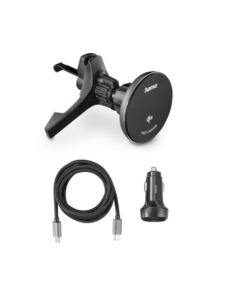 HAMA Безжично зарядно устройство Qi2, 15W, за кола, черно