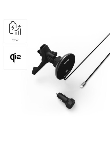 HAMA Безжично зарядно устройство Qi2, 15W, за кола, черно