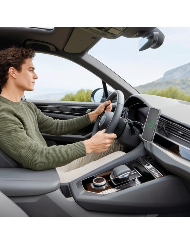 HAMA Безжично зарядно устройство Qi2, 15W, за кола, черно